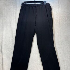 Mondetta Sweatpants Womens Size Small Black Fleece Cropped Straight Leg Comfy